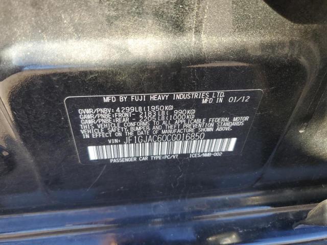 Photo 10 from auction – 2012 SUBARU IMPREZA PR with VIN JF1GJAC60CG016850