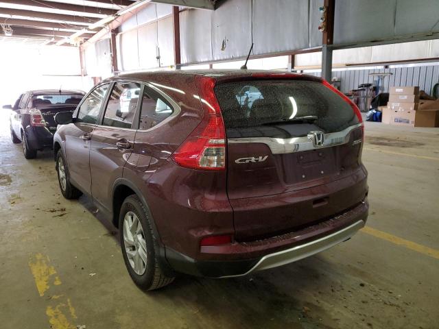 Photo 3 from auction – 2016 HONDA CR-V EX with VIN 2HKRM4H55GH603557