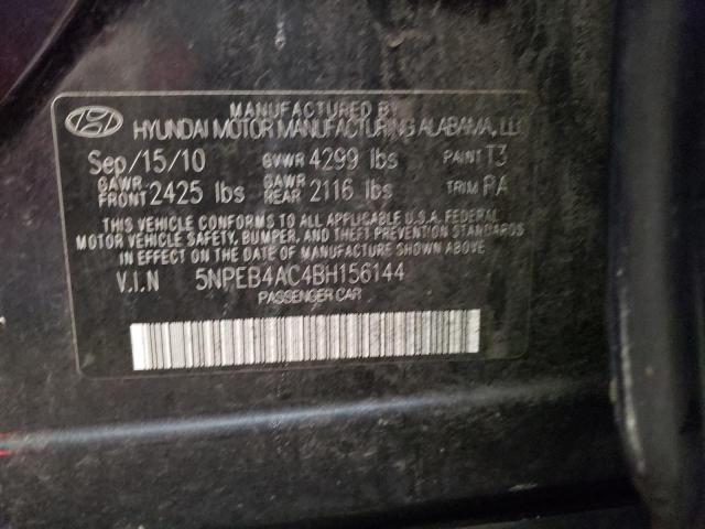 Photo 10 from auction – 2011 HYUNDAI SONATA GLS with VIN 5NPEB4AC4BH156144