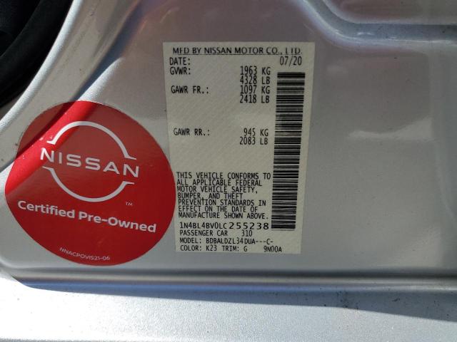 Photo 10 from auction – 2020 NISSAN ALTIMA S with VIN 1N4BL4BV0LC255238
