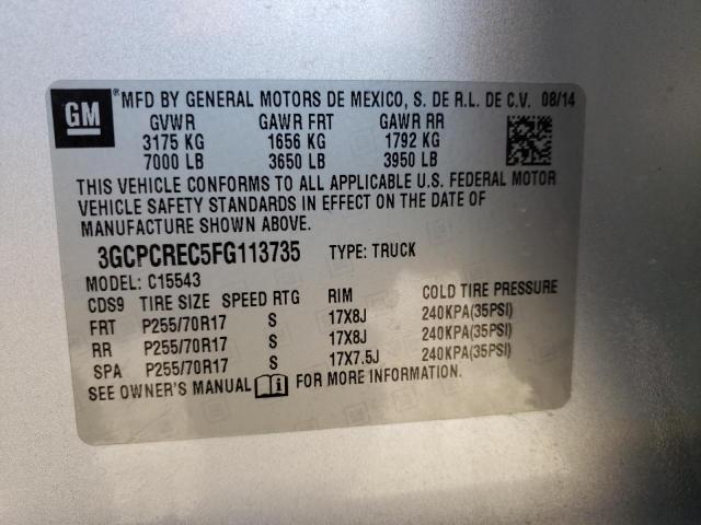 Photo 10 from auction – 2015 CHEVROLET SILVERADO with VIN 3GCPCREC5FG113735