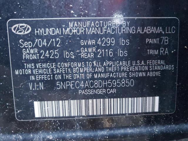 Photo 10 from auction – 2013 HYUNDAI SONATA SE with VIN 5NPEC4AC8DH595850
