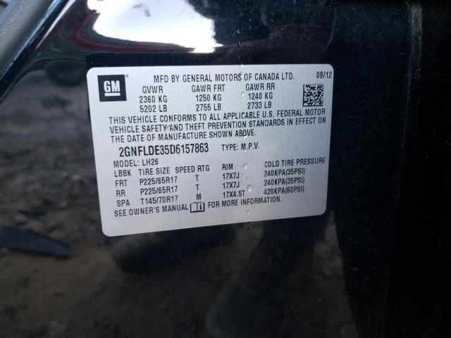 Photo 10 from auction – 2013 CHEVROLET EQUINOX LT with VIN 2GNFLDE35D6157863