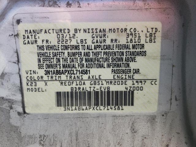 Photo 10 from auction – 2012 NISSAN SENTRA 2.0 with VIN 3N1AB6APXCL714581