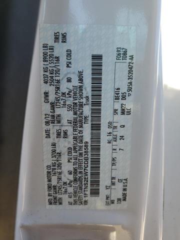 Photo 10 from auction – 2012 FORD ECONOLINE with VIN 1FTNS2EW7CDB38589