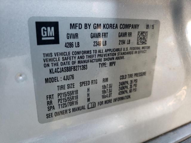 Photo 10 from auction – 2015 BUICK ENCORE with VIN KL4CJASB8FB271393