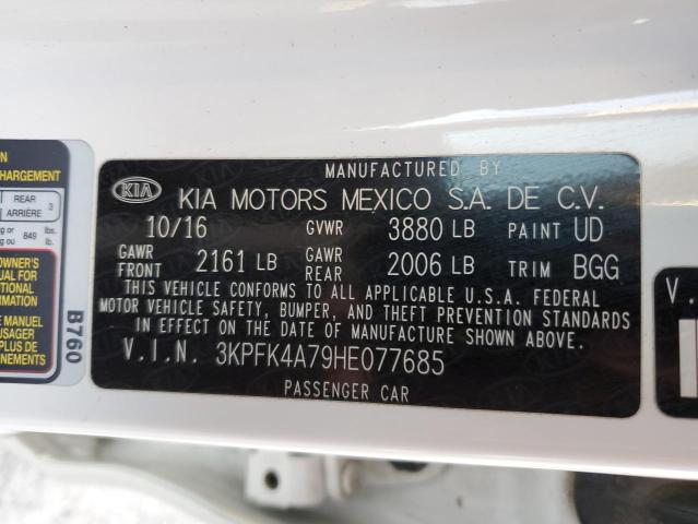Photo 10 from auction – 2017 KIA FORTE LX with VIN 3KPFK4A79HE077685