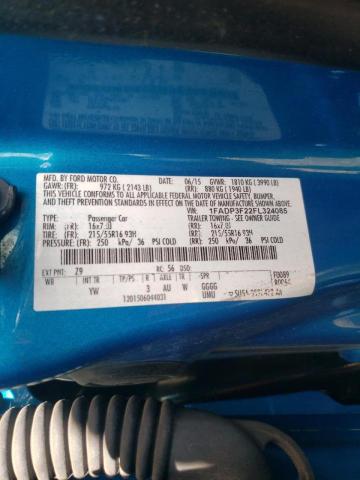Photo 10 from auction – 2015 FORD FOCUS SE with VIN 1FADP3F22FL324085