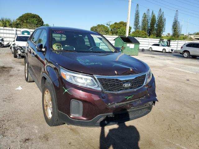 KIA SORENTO LX 2014 with VIN 5XYKT3A64EG425307 - Photo from auction
