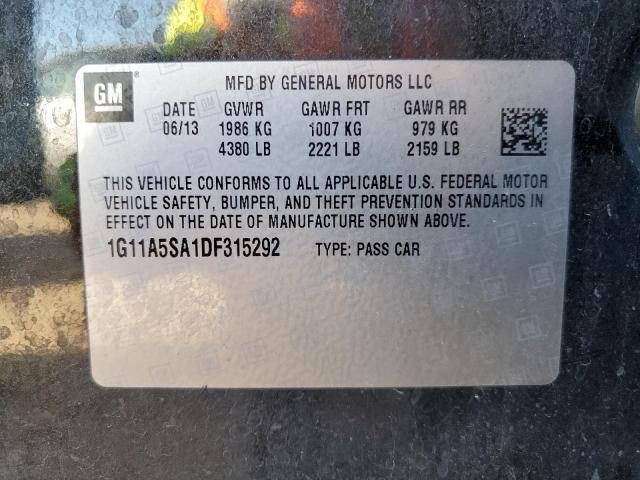 Photo 10 from auction – 2013 CHEVROLET MALIBU LS with VIN 1G11A5SA1DF315292
