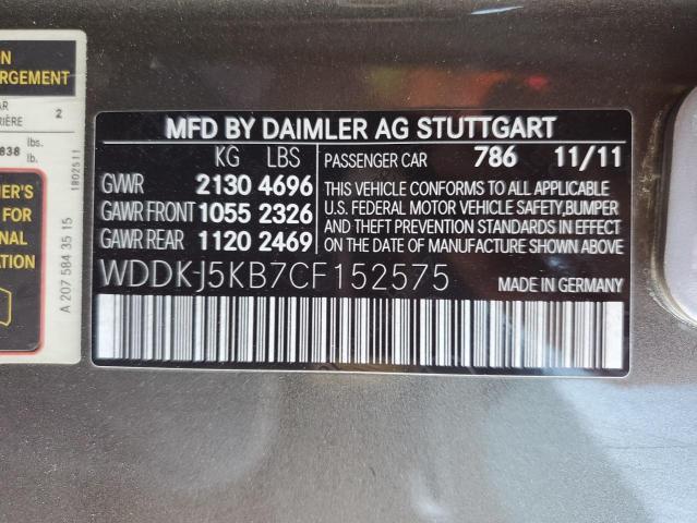Photo 10 from auction – 2012 MERCEDES-BENZ E 350 with VIN WDDKJ5KB7CF152575