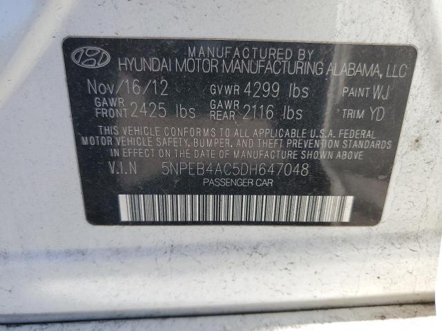 Photo 10 from auction – 2013 HYUNDAI SONATA GLS with VIN 5NPEB4AC5DH647048