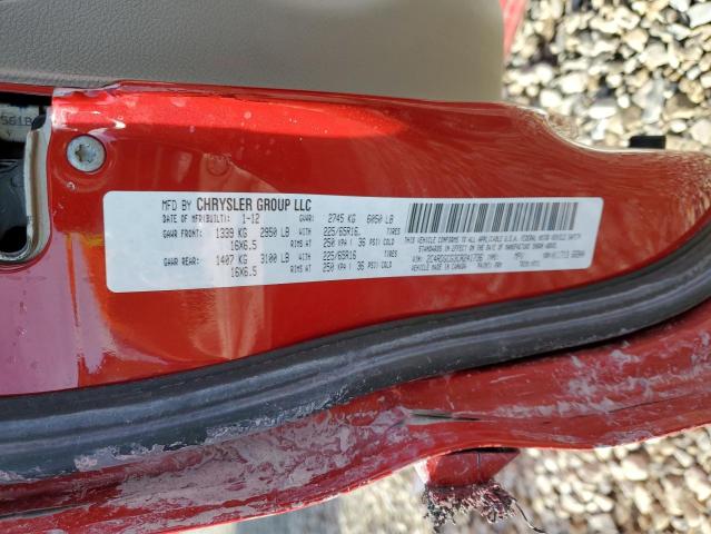 Photo 10 from auction – 2012 DODGE GRAND CARA with VIN 2C4RDGCG3CR241736