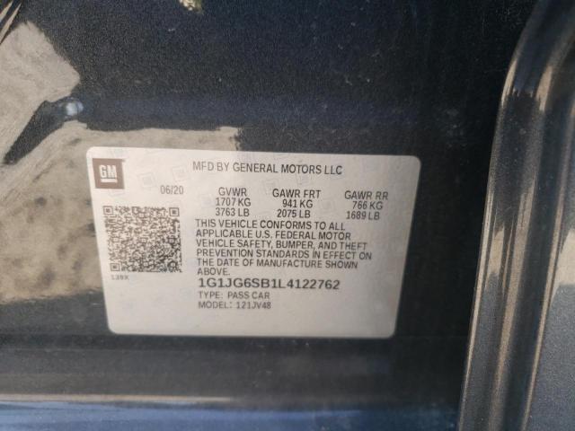 Photo 10 from auction – 2020 CHEVROLET SONIC with VIN 1G1JG6SB1L4122762