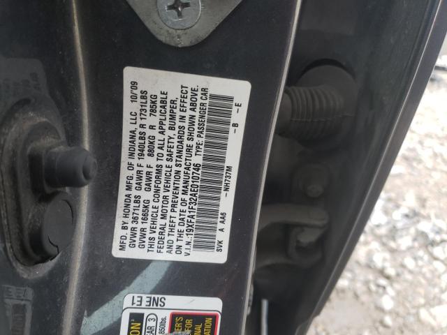 Photo 10 from auction – 2010 HONDA CIVIC VP with VIN 19XFA1F32AE010746