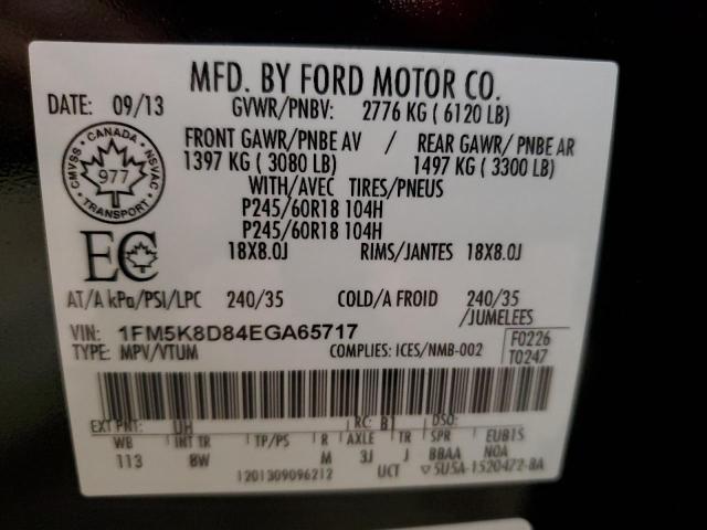 Photo 10 from auction – 2014 FORD EXPLORER X with VIN 1FM5K8D84EGA65717