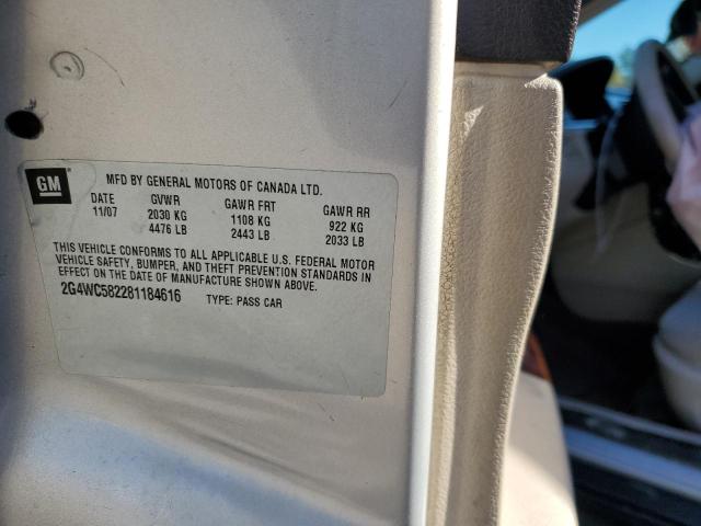 Photo 10 from auction – 2008 BUICK LACROSSE C with VIN 2G4WC582281184616