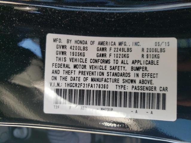Photo 10 from auction – 2015 HONDA ACCORD LX with VIN 1HGCR2F31FA178360