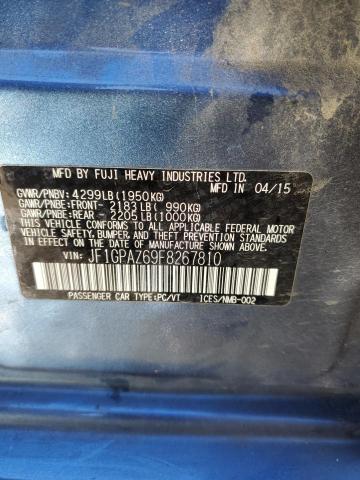 Photo 10 from auction – 2015 SUBARU IMPREZA SP with VIN JF1GPAZ69F8267810