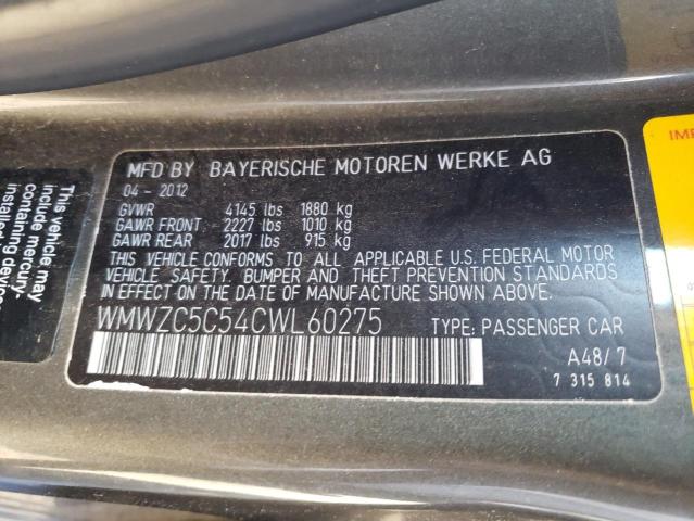 Photo 10 from auction – 2012 MINI COOPER S C with VIN WMWZC5C54CWL60275