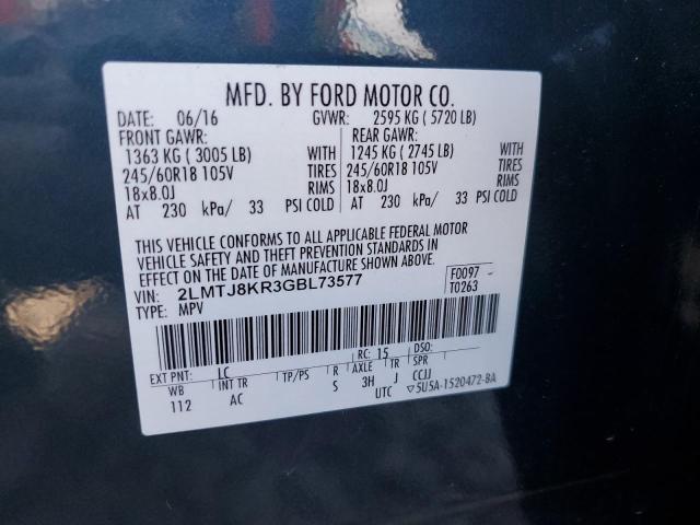 Photo 10 from auction – 2016 LINCOLN MKX SELECT with VIN 2LMTJ8KR3GBL73577