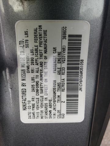 Photo 10 from auction – 2010 INFINITI G37 BASE with VIN JN1CV6FE6AM351058