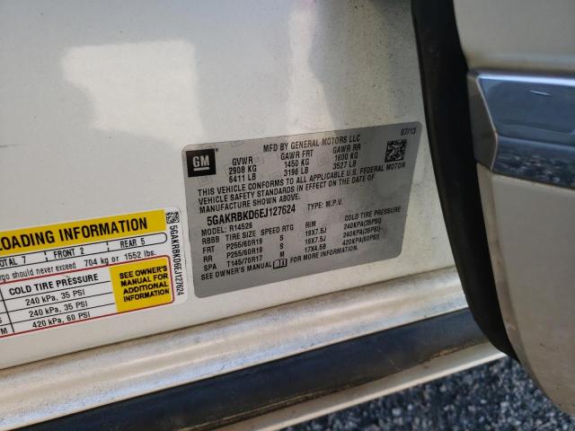 Photo 10 from auction – 2014 BUICK ENCLAVE with VIN 5GAKRBKD6EJ127624