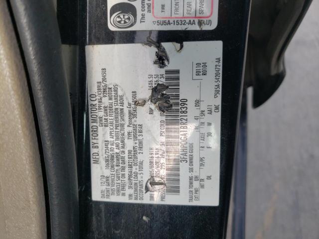 Photo 10 from auction – 2011 FORD FUSION S with VIN 3FAHP0GA1BR218390