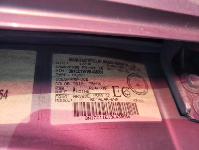 Photo 10 from auction – 2009 NISSAN VERSA S with VIN 3N1CC11E19L438064