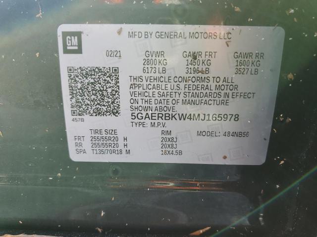 Photo 10 from auction – 2021 BUICK ENCLAVE ES with VIN 5GAERBKW4MJ165978