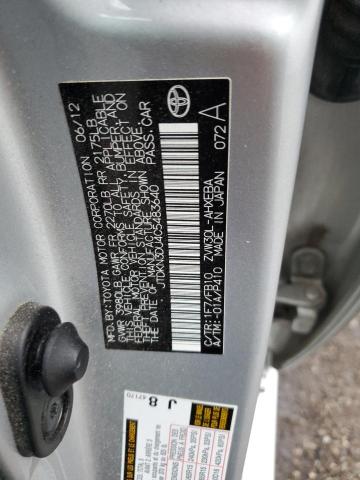 Photo 10 from auction – 2012 TOYOTA PRIUS with VIN JTDKN3DU4C5483640