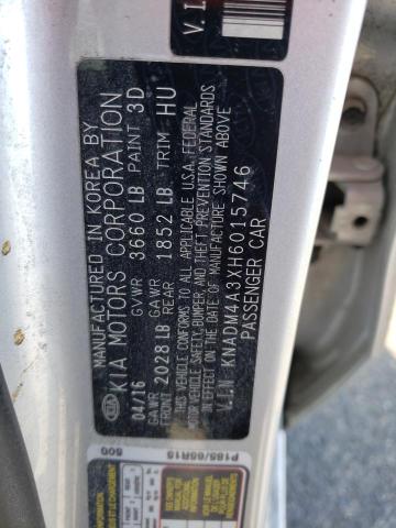 Photo 10 from auction – 2017 KIA RIO LX with VIN KNADM4A3XH6015746