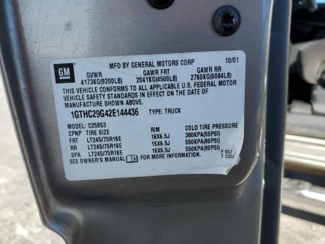 Photo 10 from auction – 2002 GMC SIERRA C25 with VIN 1GTHC29G42E144436