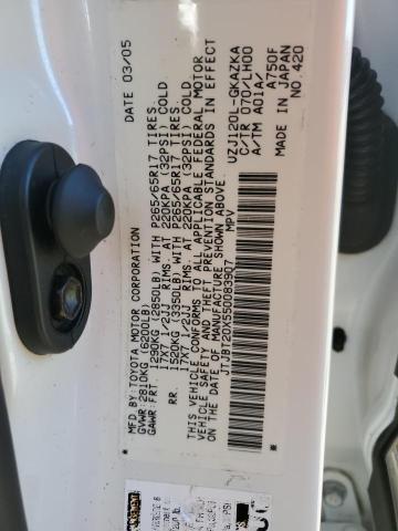 Photo 10 from auction – 2005 LEXUS GX 470 with VIN JTJBT20X550083907