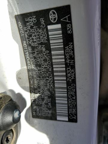 Photo 10 from auction – 2010 TOYOTA PRIUS with VIN JTDKN3DU1A0107519