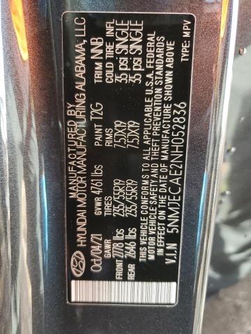 Photo 10 from auction – 2022 HYUNDAI TUCSON LIM with VIN 5NMJECAE2NH052836
