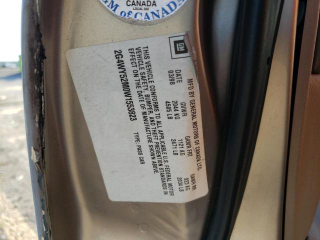 Photo 10 from auction – 1998 BUICK CENTURY LI with VIN 2G4WY52M0W1553823