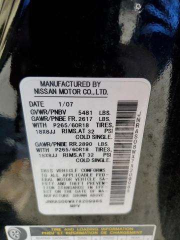 Photo 10 from auction – 2007 INFINITI FX35 with VIN JNRAS08WX7X209965