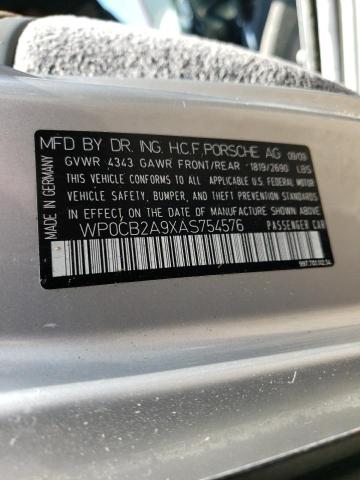 Photo 10 from auction – 2010 PORSCHE 911 CARRER with VIN WP0CB2A9XAS754576