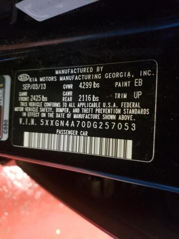 Photo 10 from auction – 2013 KIA OPTIMA EX with VIN 5XXGN4A70DG257053