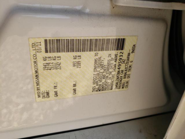 Photo 10 from auction – 2011 NISSAN ALTIMA BAS with VIN 1N4AL2AP2BN495932