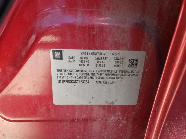 Photo 10 from auction – 2012 CHEVROLET CRUZE LT with VIN 1G1PF5SC3C7123734