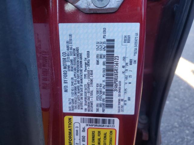 Photo 10 from auction – 2016 FORD FUSION TIT with VIN 3FA6P0RUXGR156123