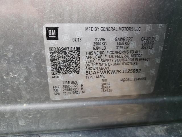 Photo 10 from auction – 2019 BUICK ENCLAVE ES with VIN 5GAEVAKW2KJ125952