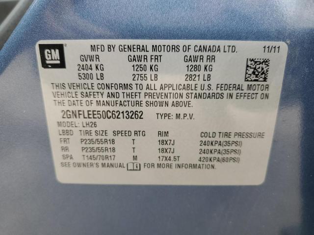 Photo 10 from auction – 2012 CHEVROLET EQUINOX LT with VIN 2GNFLEE50C6213262