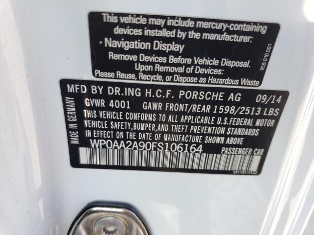 Photo 10 from auction – 2015 PORSCHE 911 CARRER with VIN WP0AA2A90FS106164
