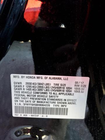 Photo 10 from auction – 2017 HONDA PILOT EXL with VIN 5FNYF6H50HB064220