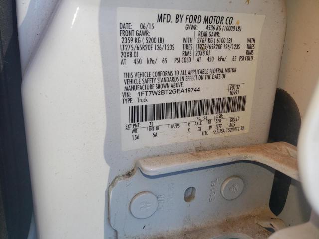 Photo 10 from auction – 2016 FORD F250 SUPER with VIN 1FT7W2BT2GEA19744