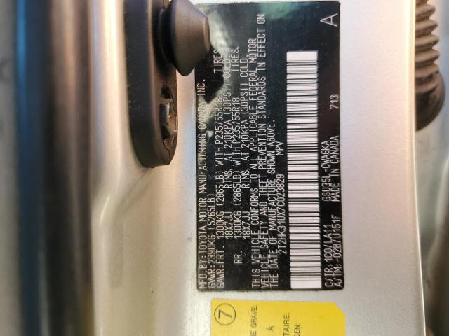 Photo 10 from auction – 2007 LEXUS RX 350 with VIN 2T2HK31UX7C023829