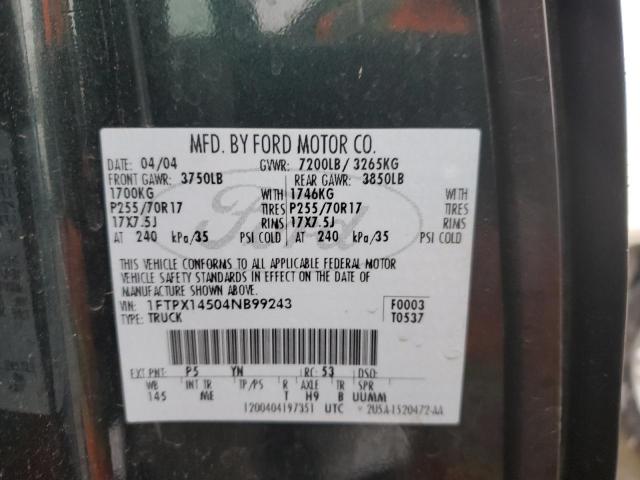 Photo 10 from auction – 2019 FORD 1/2 TON with VIN 1FTPX14504NB99243